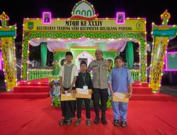 SUKSESKAN SYIAR ISLAM, POLSEK BELAKANG PADANG KAWAL PENUTUPAN MTQH KE-XXXIV KELURAHAN TANJUNG SARI