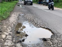 Jalan S Parman Seibeduk Banyak Lubang, Lampu Jalan juga Sering Padam