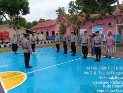 Pimpin Apel Pagi, PS. Ka SPKT 1 Polsek Belakang Padang Tegaskan Larangan Keras Terlibat Narkoba dan PMI Ilegal