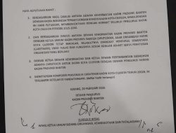 Pengurus Kamar Dagang dan Industri (KADIN) Kota Cilegon Resmi di Berhentikan