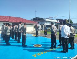 Pimpin Apel Pagi, Kapolsek Belakangpadang AKP Asril Tekankan Kewaspadaan Mako dan Larangan Keras Bekingi PMI Ilegal