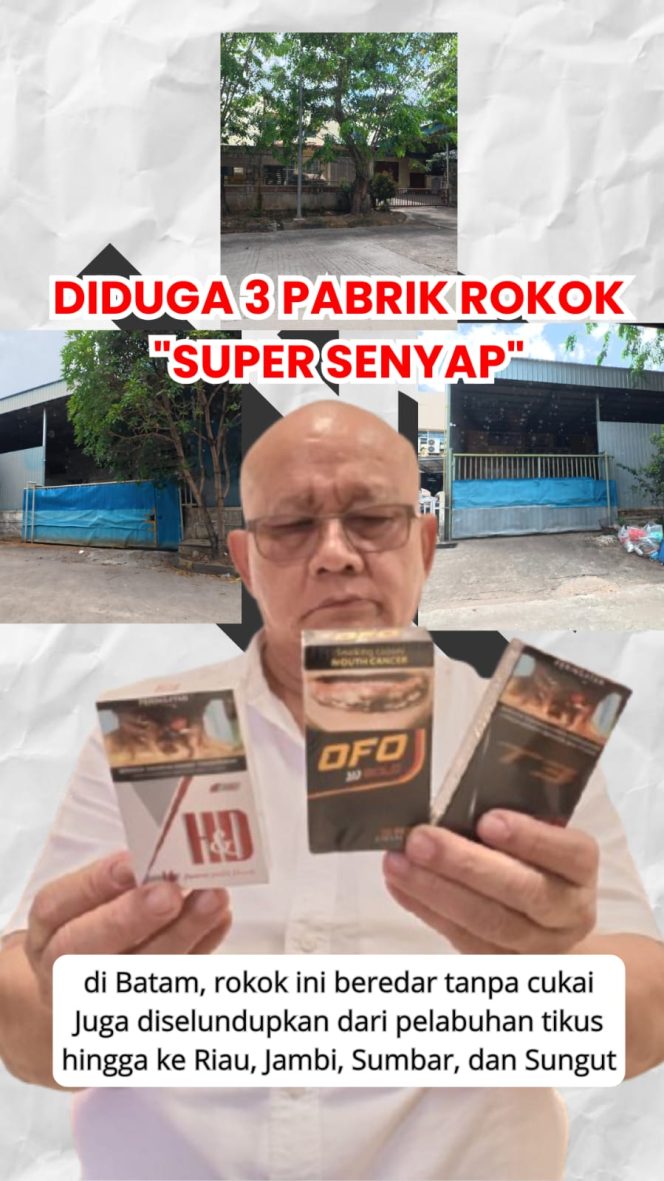 
					Batam Gempar! Pabrik Rokok ‘Misterius’ Diduga Produksi 2,4 Miliar Batang, Tiga Kali Lipat dari Kuota Resmi