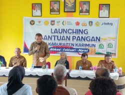 Launching Bantuan Pangan Nasional di Meral Barat, Wabup Karimun Minta Penyaluran Secara Tranparan dan Adil