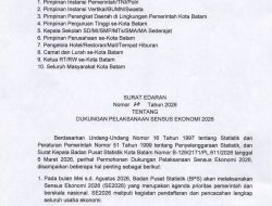 Pemko Batam Dukung Sensus Ekonomi 2026, Rudi Panjaitan: Mari Beri Data Akurat