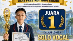Faisal Sijabat Bersinar, SMPS Cendana Batam Raih Juara 1 Solo Vokal PORSENI 2026
