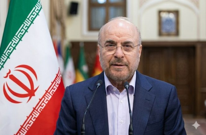 
					Foto: Iran’s Parliament Speaker Mohammad Bagher Ghalibaf. Images regenerated by Gemini AI