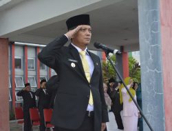 Diguyur Hujan Lebat, Tidak Menghalagi Wakil Bupati Anambas Pimpin Upacara Hari Lahir Pancasila