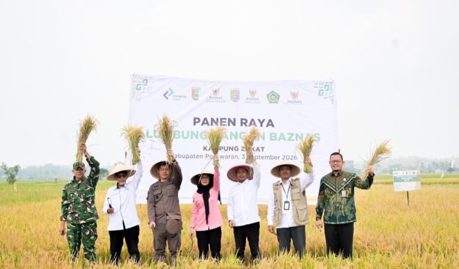 
					Bupati Nanda Panen Raya Lumbung Pangan Baznas Pesawaran di Gedongtatan. (Foto: Prokopim)