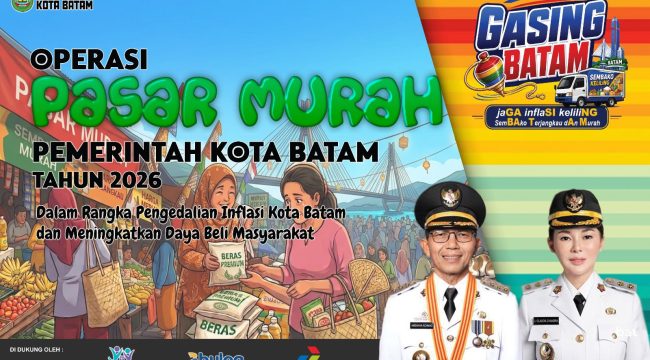 Pemko Batam menggelar operasi pasar murah 15-17 September 2026.