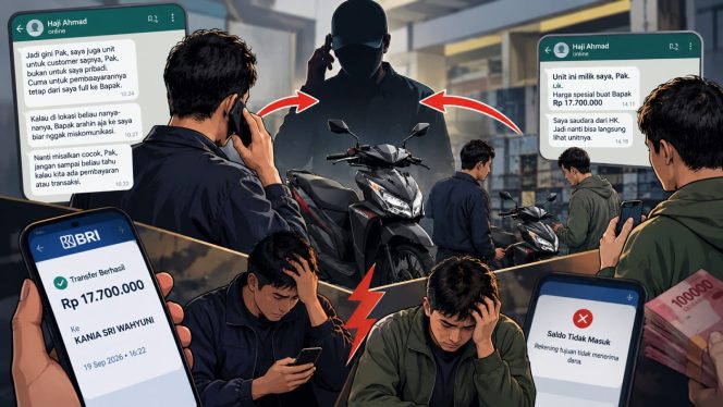 
					Dua Pihak Dibuat Saling Percaya, Begini Modus Penipuan Segitiga Motor