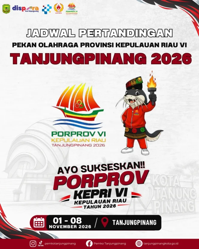 
					Matangkan persiapan, jadwal pelaksanaan Porprov VI Kepri Resmi Dirilis : 30 cabang Olahraga Siap Dipertandingkan di Tanjungpinang